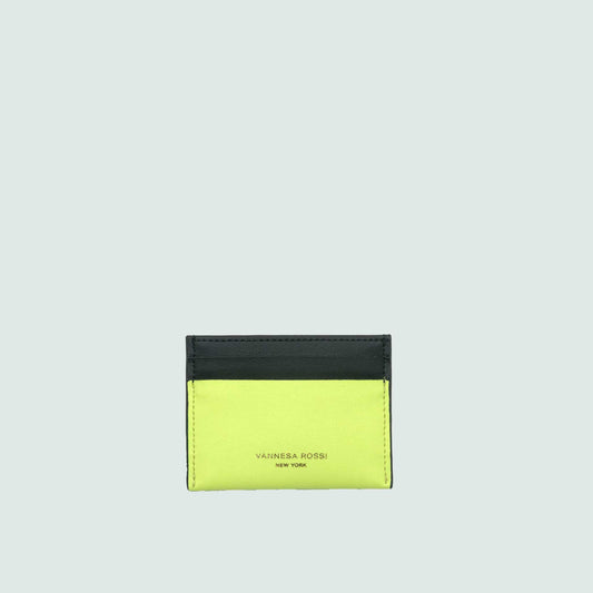 slim cardholder-neon green/black