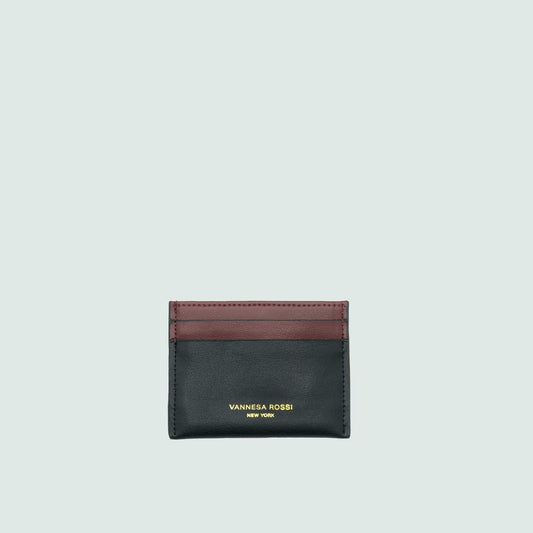 slim cardholder-black/cranberry